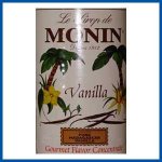 Monin Vanilla Syrup case of 12/750ml (25.4oz) bottles