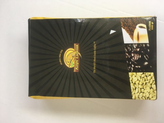 Indonesia Kopi Luwak Unroasted Coffee Beans 1000 gram Caffeinated - Click Image to Close
