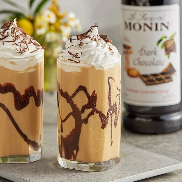 Monin Premium Dark Chocolate Flavoring Syrup 1 liter, 4 per case