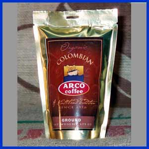 ARCO Colombian FAIR TRADE ORGANIC Coffee Trial Size 1.75 oz - Click Image to Close