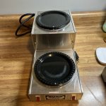 Bunn SWP 03677.0001 Electric Coffee Pot Warmer Two Burners-Front to Back