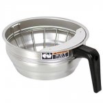 Bunn 20216.0000 Brew Funnel Stainless Steel with black handle 7.12\" across