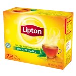 Lipton Decaffeinated Individually Wrapped Tea Bags, 72 Count, 6 Per Case
