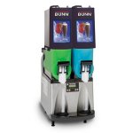 Bunn 34000.0501 Ultra2 PAF Powdered Autofill Granita Frozen Drink Machine with 2 Hoppers Black and Stainless Steel 120V