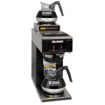 BUNN 13300.0012 VP17-2 BLK Pourover Coffee Brewer- 1 lower/1upper warmer