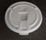 Dart White Flat tear back Lid for 12-20 oz cups 16FTL 1000 ct
