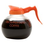 Curtis 70280200403, 64 oz Glass Decaf Coffee Decanter With Orange Handle 24/case
