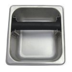 Espresso Knock Box stainless steel 4\" deep