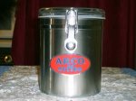 Stainless Steel Canister 55 oz with Red & Blue ARCO logo 12 count