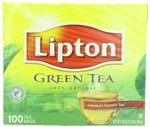 Lipton 100% Natural Hot Green Tea Bags, 100 Count, 5 Per Case