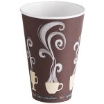 Dart ThermoGuard 16 oz. Double Wall Insulated Steam Print Paper Hot Cup 600 per Case
