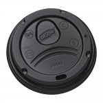 Dixie Black Dome Lid Fits Perfectouch 12 And 16 Ounce Paper Hot Cup, 100 Count, 10 Per Case