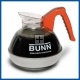 Bunn 06101.0102 Easy Pour Stainless Bottom Polymer Top Decanter Decaf Orange Handle 2 ct