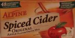 Alpine Spiced Cider Mix case of 6/48 count boxe 288 count total