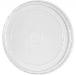 Dart L24C Plastic Clear Flat Lid with Straw Slot 1000 ct