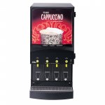 Curtis Cafe Series Primo PC4 Four Station Cappuccino Machine with Four 4 lb. Hoppers and Sign - 120V