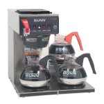 BUNN CWTF15 Automatic Coffee Brewer 3 lower warmers on right side and plastic funnel 12950.0212