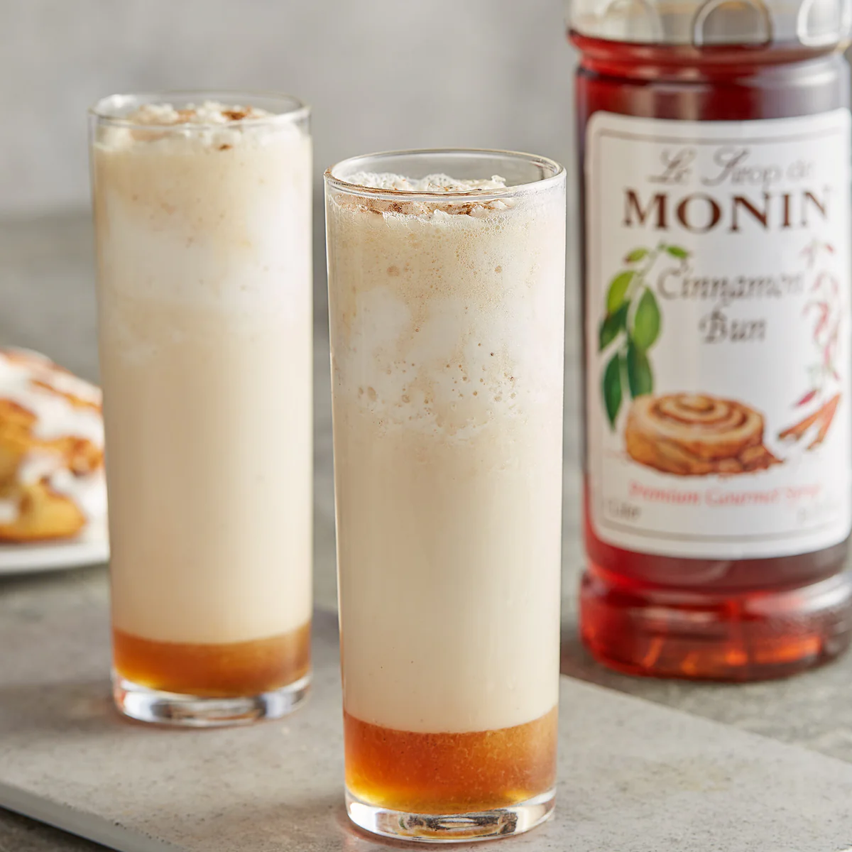 Monin Premium Cinnamon Bun Flavoring Syrup 1 liter, 4 per case